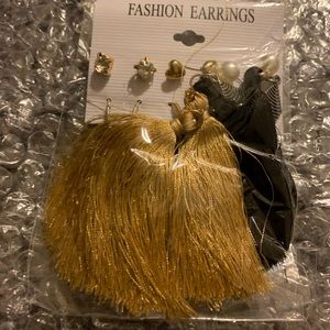 Geometric Tassel Dangle Earrings Pack